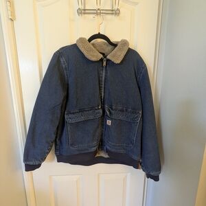 Carhartt Denim Jacket with Sherpa Collar